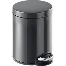 Durable, Treteimer Metall rund, Soft Close, 5 Liter, anthrazit, Treteimer Metall rund, Soft Close, 5 Liter, anthrazit