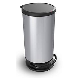 Rotho, Rotho Abfalleimer 30 l , 1010110264 , Silberfarben , Kunststoff , 30 l , 30.2x59.2x35.7 cm , matt , 0032940119, 