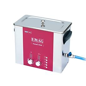 EMAG, Ultraschallreiniger EMAG Emmi® D 60, Edelstahl, 5,3 l, Sweep & Degas, Zeitschaltuhr, Ablauf & Heizung