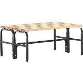 Sypro, Umkleidebank, Stahlrohr/Holz, doppelt, L 1015 mm, anthrazit, Umkleidebank, Stahlrohr/Holz, doppelt, L 1015 mm, anthrazit