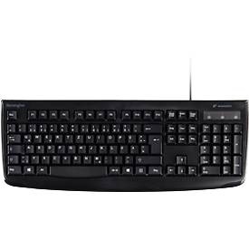 Kensington, Pro Fit Abwaschbare USB-Tastatur, Kensington Pro Fit Abwaschbare Kabelgebundene Full-Size Tastatur K64407DE QWERTZ 1,5 m USB-A Kabel Schwarz