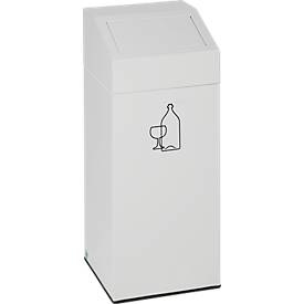 VAR, VAR® Wertstoffsammler, 47 Liter, selbstschliessend, verkehrsweiss