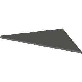 undefined, Verkettungsplatte Toledo, für Schreibtische, 90°-Winkel, B 850 x T 850 mm, anthrazit