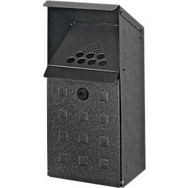VAR, Wandascher mit Dach, antik-silber Struktur, Wandascher mit Dach, antik-silber Struktur