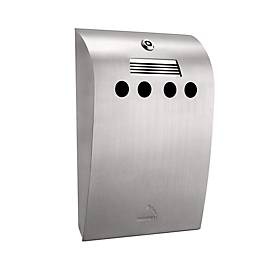 undefined, Wandascher in Briefkastenform Edelstahl, Wandascher, Volumen 1,7 l, Edelstahl