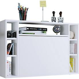VCM, Holz Hänge Klapp Schreibtisch Wandschreibtisch Computertisch Schublade Wandila Holz Hänge Klapp Schreibtisch Wandschreibtisch Computertisch Schublade Wandila, VCM - Computertisch hängend | Klapptisch Wandschreibtisch Maße ca. H. 60 x B. 90 T. 20 cm Schreibtisch Wandila, One Size, Weiss