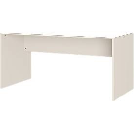 undefined, Wangenschreibtisch Ancona, B 1580 x T 790 x H 750 mm, Knieblende, Nussbaum/Kaschmir, Schreibtisch ANCONA - nussbaum-nb. - Holzwerkstoff - 158/79/75 cm