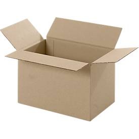 undefined, Wellpapp-Faltkartons, 1-wellig, 215 x 155 x 135 mm, braun, Faltkarton aus Wellpappe, 1-wellig, 215 x 155 x 135 mm
