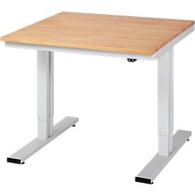 RAU, Arbeitstisch, elektrisch höhenverstellbar, RAU Arbeitstisch, elektrisch höhenverstellbar, Höhe 720 - 1120 mm, Buchenplatte massiv, BxT 1000 x 1000 mm