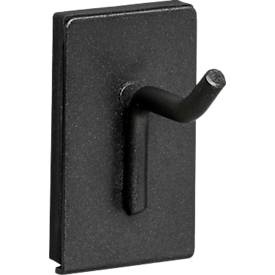 WFI, Werkzeughalter WFI, magnetisch, 1 Haken, Ø 5 x L 38 mm, Stahl, schwarz, 2 Stück, Werkzeughalter WFI, magnetisch, 1 Haken, Ø 5 x L 38 mm, Stahl, schwarz, 2 Stück
