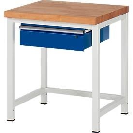 undefined, Werkbank Serie 8001, stationär, mit Schublade, B 750 x T 700 X H 840 mm, Werkbank Serie 8001, stationär, mit Schublade, B 750 x T 700 X H 840 mm