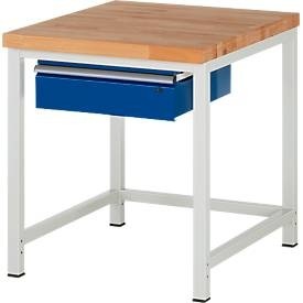 undefined, Werkbank Serie 8001, stationär, mit Schublade, B 750 x T 900 X H 840 mm, Werkbank Serie 8001, stationär, mit Schublade, B 750 x T 900 X H 840 mm