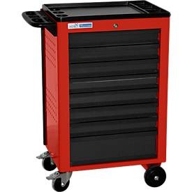 undefined, 21008 Werkzeugwagen Stahl, Werkstattwagen BASIC, 8 Schubladen, rot