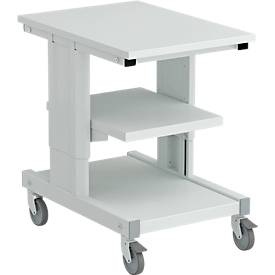 TRESTON, Werkstattwagen Treston CONT705-41, Arbeitsplatte & Ablageboden, manuell höhenverstellbar, bis 150 kg, Werkstattwagen Treston CONT705-41, Arbeitsplatte & Ablageboden, als zusätzlicher Platz für Arbeitstische, manuell höhenverstellbar, bis 150 kg