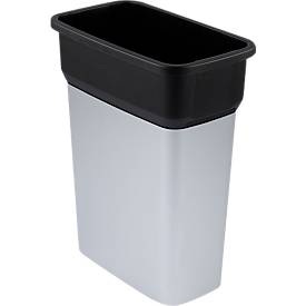 rothopro, rothopro GEO Eimer 55L, Wertstoffsammler Rotho GEO Medium, für Innenräume, Volumen 55 l, ohne Deckel, mit Griff, L 290 x B 490 x H 610 mm, Kunststoff mit Metallic-Finish
