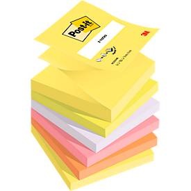 POST-IT, POST-IT Z-Notes Super Sticky 76x76mm R330-NR 6-farbig neon 6x100 Blatt, POST-IT Z-Notes Super Sticky 76x76mm R330-NR 6-farbig neon 6x100 Blatt