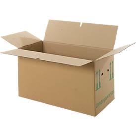 undefined, Umzugskarton, 1-wellig, bis 40 kg, Beschriftungsfeld, verstärkte Handgriffe, L 500 x B 300 x H 340 mm, braun, Umzugskarton, 1-wellig, bis 40 kg, Beschriftungsfeld, verstärkte Handgriffe, L 500 x B 300 x H 340 mm, braun