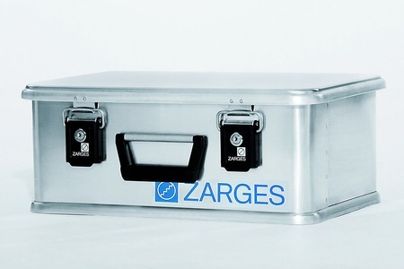 Zarges, ZARGES Alu-Box MINI XS Inhalt 24 l Innen-LxBxH 450 x 290 x 180 mm, ZARGES Alu-Transportbox Mini XS, mit Klappverschluss, LxBxH 500 x 340 x 200 mm, 24 Liter
