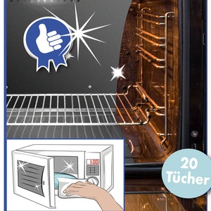 undefined, Backofen-Reinigungstücher (Reinigungstücher für Backofen und Mikrowelle), Backofen-Reinigungstücher 20 Stück