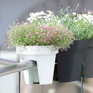 undefined, Geländer-Blumentopf grün, gross (Dekorieren Sie ihr Balkongeländer), 
