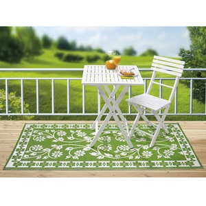 Moderne Hausfrau, Moderne Hausfrau Outdoor-Wende-Teppich, grün, 