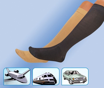 undefined, Reise-Strumpf schwarz, 42?44 (Beugen Sie Beinbeschwerden vor), 