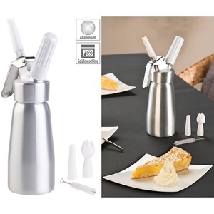Rosenstein & Söhne, Rosenstein & Söhne Sahnespender für Schlagsahne, Cremes und Sossen, 250 ml, 3 Aufsätze, Sahnespender für Schlagsahne, Cremes und Sossen, 250 ml, 3 Aufsätze