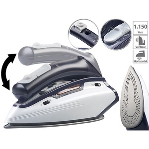 Sichler Haushaltsgeräte, Sichler Haushaltsgeräte 2in1-Reise-Dampfbügeleisen mit klappbarem Griff, 1.150 W, 110/230 Volt, 2in1-Reise-Dampfbügeleisen mit klappbarem Griff, 1.150 W, 110/230 Volt