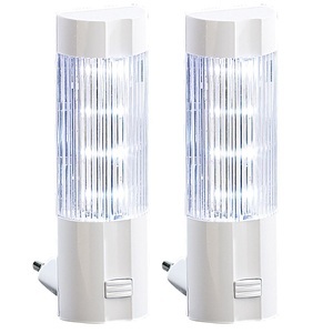 Lunartec, Lunartec 2er-Set stromsparende LED-Nachtlichter für die Steckdose, 2er-Set stromsparende LED-Nachtlichter für die Steckdose