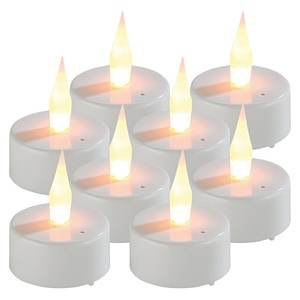 Lunartec, Lunartec 8er-Set LED-Teelichter mit Luftzugsensor und beweglicher Flamme, 8er-Set LED-Teelichter mit Luftzugsensor und beweglicher Flamme