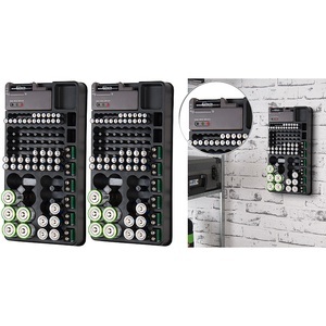 tka Köbele Akkutechnik, tka Köbele Akkutechnik 2er-Set 2in1-Batterie-Organizer mit Tester, für je 98 Batterien, 2er-Set 2in1-Batterie-Organizer mit Tester, für je 98 Batterien