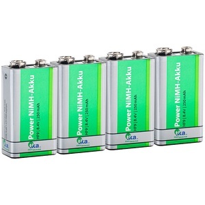 tka Köbele Akkutechnik, tka Köbele Akkutechnik 4er-Set Ready-2-Use NiMH-Akkus 9-V-Block 250 mAh, vorgeladen, 4er-Set Ready-2-Use NiMH-Akkus 9-V-Block 250 mAh, vorgeladen