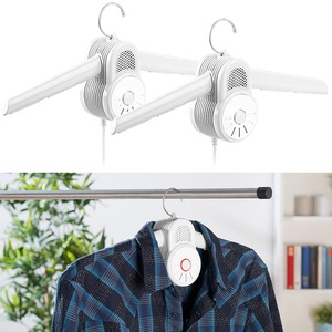 Sichler Haushaltsgeräte, Sichler Haushaltsgeräte 2er-Set Wäschetrockner-Kleiderbügel mit Warmluft- & Kaltluft-Gebläse, 2er-Set Wäschetrockner-Kleiderbügel mit Warmluft- & Kaltluft-Gebläse