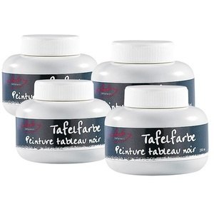 Infactory, infactory 4er-Set Streichbare Tafelfarbe für mit Kreide beschriftbare Wände, 4er-Set Streichbare Tafelfarbe für mit Kreide beschriftbare Wände