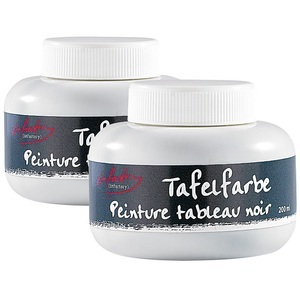 Infactory, infactory 2er-Set Streichbare Tafelfarbe für mit Kreide beschriftbare Wände, 2er-Set Streichbare Tafelfarbe für mit Kreide beschriftbare Wände