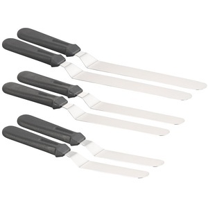 Rosenstein & Söhne, Rosenstein & Söhne 6er-Set Edelstahl-Winkelpaletten in 3 Grössen mit ergonomischen Grif, 6er-Set Edelstahl-Winkelpaletten in 3 Größen mit ergonomischen Grif