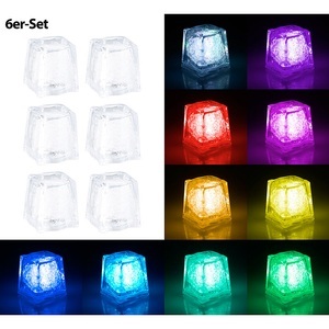 Lunartec, Lunartec 6er-Set Deko-Lichter im Eiswürfel-Look mit RGB-Farbwechsel-LED, 6er-Set Deko-Lichter im Eiswürfel-Look mit RGB-Farbwechsel-LED