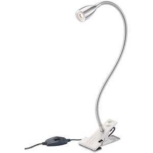 Lunartec, Lunartec Klemmleuchte mit Schwanenhals und integrierter 3-Watt-LED, Klemmleuchte mit Schwanenhals und integrierter 3-Watt-LED