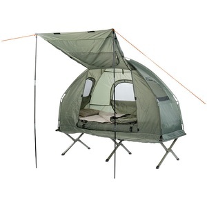 Semptec, Semptec Urban Survival Technology 4in1-Zelt mit Feldbett, Winter-Schlafsack, Matratze und Sonnenschutz, 4in1-Zelt mit Feldbett, Winter-Schlafsack, Matratze und Sonnenschutz