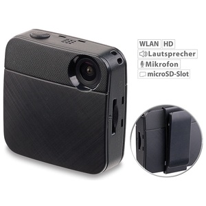 Somikon, Somikon Mini-HD-Body-Cam mit WLAN & Livestream-Funktion für YouTube & Facebook, Mini-HD-Body-Cam mit WLAN & Livestream-Funktion für YouTube & Facebook