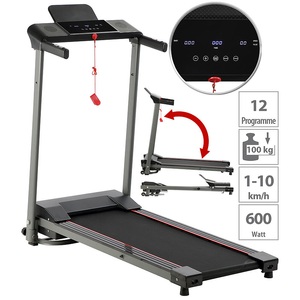 newgen medicals, Laufband mit XL-LCD-Touch-Display, Tablet-Halter, klappbar, 600 W / Laufband