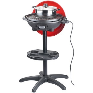 Rosenstein & Söhne, 5in1-Elektro-Kugelgrill mit Temperaturregler und Zubehör, 1.500 W, 5in1-Elektro-Kugelgrill mit Temperaturregler und Zubehör, 1.500 W