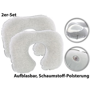 Pearl, Pearl Aufblasbare Nackenhörnchen mit Schaumstoff-Polsterung, 2er-Set, Aufblasbare Nackenhörnchen mit Schaumstoff-Polsterung, 2er-Set