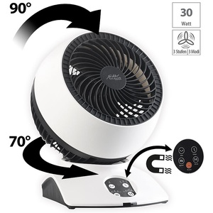 Sichler Haushaltsgeräte, Sichler Haushaltsgeräte 3D-Raumventilator & Luftzirkulator, mit Oszillation, 30 Watt, Ø 17 cm, 3D-Raumventilator & Luftzirkulator, mit Oszillation, 30 Watt, Ø 17 cm