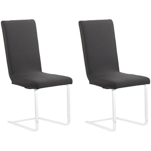 Infactory, infactory 2er-Set Stretch-Stuhlhusse mit Lehne, OEKO-TEX® Standard 100, schwarz, 2er-Set Stretch-Stuhlhusse mit Lehne, OEKO-TEX® Standard 100, schwarz