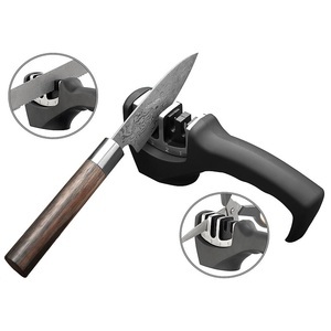 Rosenstein & Söhne, Rosenstein & Söhne 4-Stufen-Diamant-Messerschärfer für Stahl-/Keramik-Klingen und Scheren, 4-Stufen-Diamant-Messerschärfer für Stahl-/Keramik-Klingen und Scheren