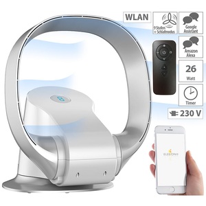 Sichler Haushaltsgeräte, Sichler Haushaltsgeräte Rotorloser 360°-Ventilator, WLAN, App, superleise, 26 Watt, Rotorloser 360°-Ventilator, WLAN, App, superleise, 26 Watt