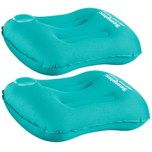 Semptec, Semptec Urban Survival Technology 2er-Set aufblasbares Camping-Kissen mit eingebauter Handpumpe, blau, 2er-Set aufblasbares Camping-Kissen mit eingebauter Handpumpe, blau