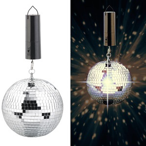 Infactory, infactory Selbstdrehende Discokugel zum Aufhängen, Ø 20 cm, Batteriebetrieb, Selbstdrehende Discokugel zum Aufhängen, Ø 20 cm, Batteriebetrieb