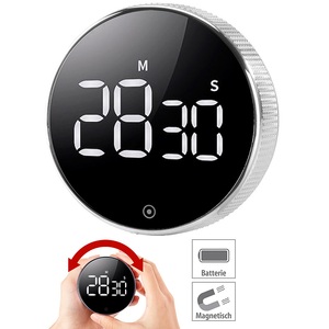 CASAcontrol, CASAcontrol Digitaler Küchen-Timer mit Drehrad, LCD-Display, Magnethalter & Alarm, Digitaler Küchen-Timer mit Drehrad, LCD-Display, Magnethalter & Alarm